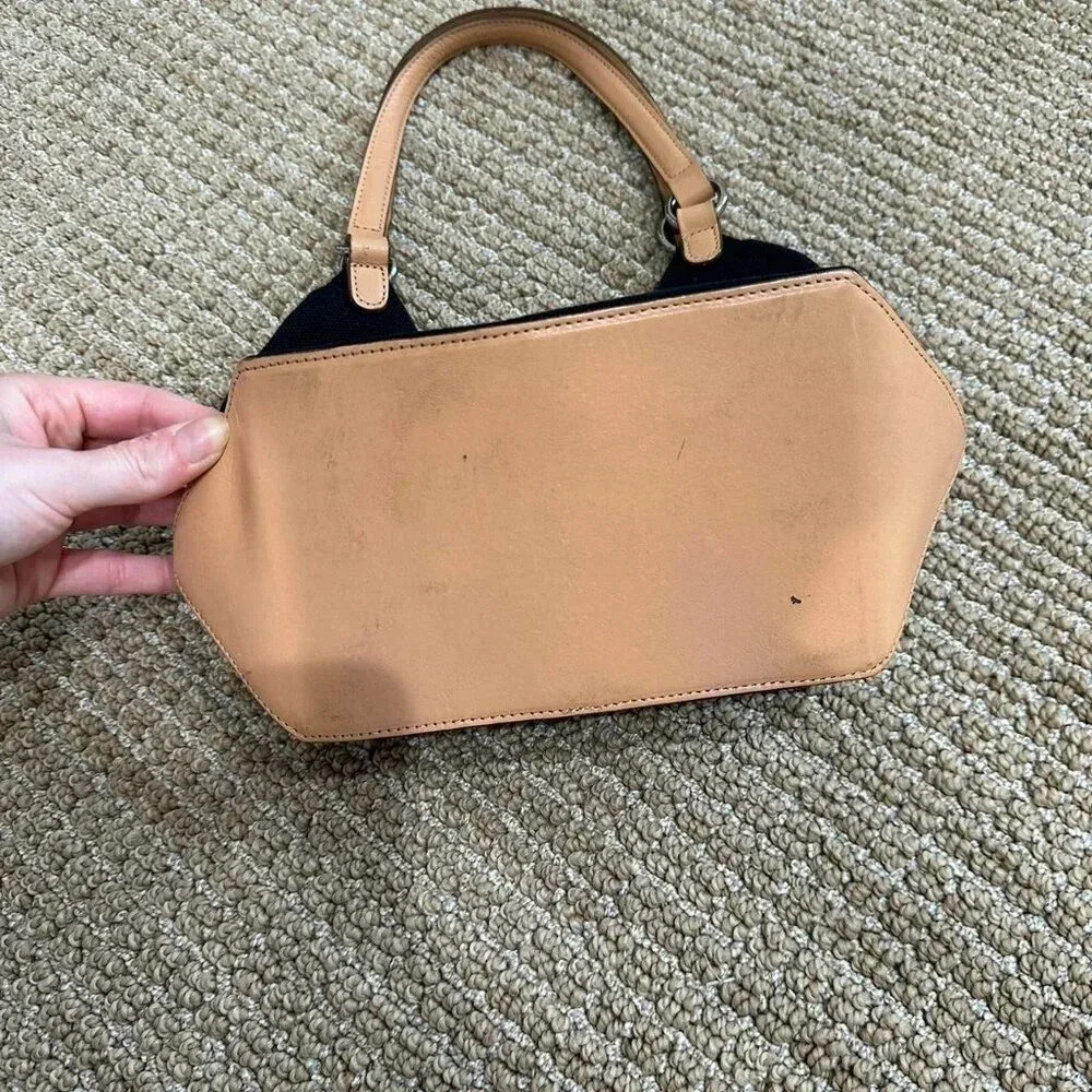 Vintage Ann Taylor Black Canvas shoulder bag - Picture 3 of 6